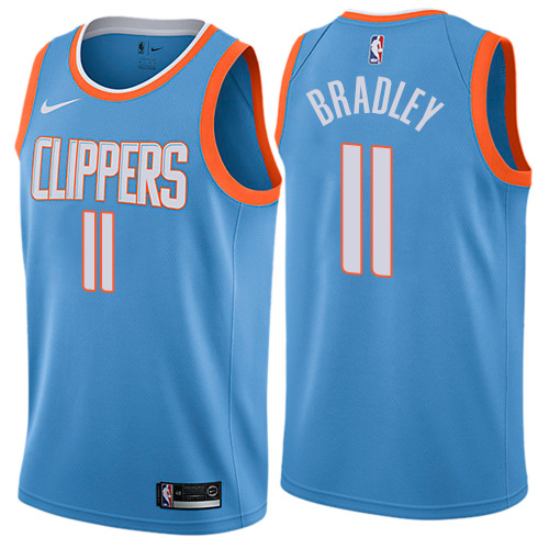 Authentic Men's Avery Bradley Blue Jersey - #11 Basketball Los Angeles Clippers City Edition