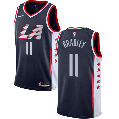 Authentic Men's Avery Bradley Navy Blue Jersey - #11 Basketball Los Angeles Clippers City Edition