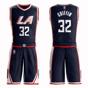 Swingman Men's Blake Griffin Navy Blue Jersey - #32 Basketball Los Angeles Clippers Suit City Edition