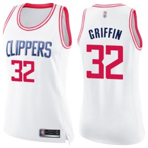 Swingman Women's Blake Griffin White/Pink Jersey - #32 Basketball Los Angeles Clippers Fashion