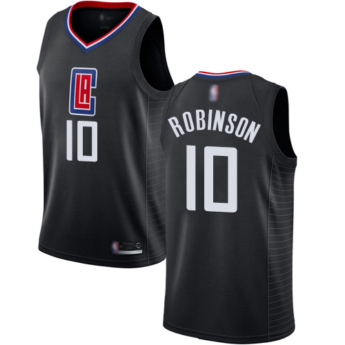 Swingman Men's Jerome Robinson Black Jersey - #10 Basketball Los Angeles Clippers Statement Edition