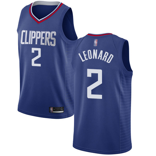 Authentic Women's Kawhi Leonard Blue Jersey - #2 Basketball Los Angeles Clippers Icon Edition