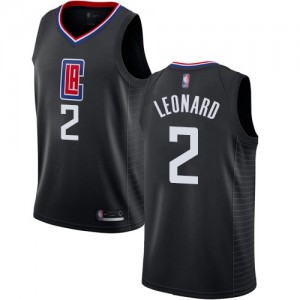 Swingman Men's Kawhi Leonard Black Jersey - #2 Basketball Los Angeles Clippers Statement Edition