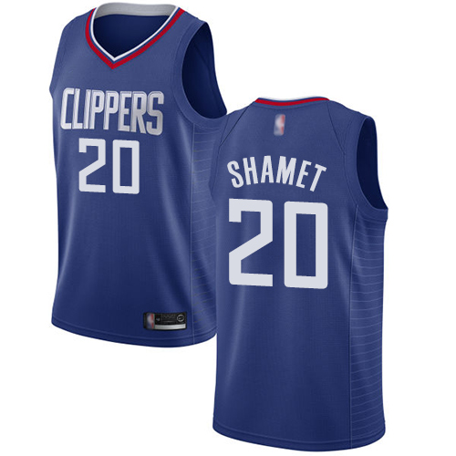 Swingman Men's Landry Shamet Blue Jersey - #20 Basketball Los Angeles Clippers Icon Edition
