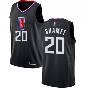 Swingman Women's Landry Shamet Black Jersey - #20 Basketball Los Angeles Clippers Statement Edition