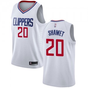 Swingman Women's Landry Shamet White Jersey - #20 Basketball Los Angeles Clippers Association Edition