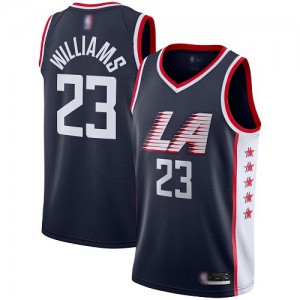 Authentic Men's Louis Williams Navy Blue Jersey - #23 Basketball Los Angeles Clippers City Edition