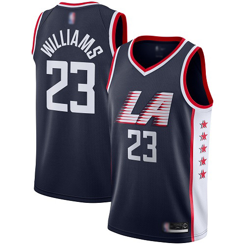 Swingman Men's Louis Williams Navy Blue Jersey - #23 Basketball Los Angeles Clippers City Edition