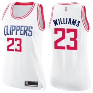 Swingman Women's Louis Williams White/Pink Jersey - #23 Basketball Los Angeles Clippers Fashion