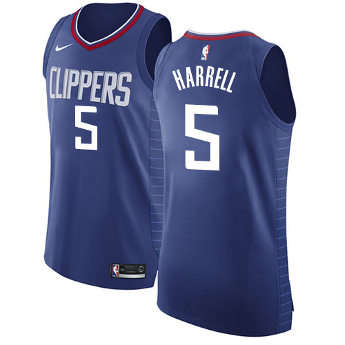 Authentic Men's Montrezl Harrell Blue Jersey - #5 Basketball Los Angeles Clippers Icon Edition