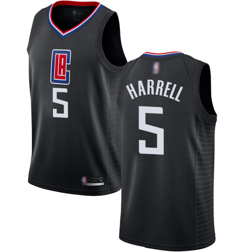 Swingman Men's Montrezl Harrell Black Jersey - #5 Basketball Los Angeles Clippers Statement Edition
