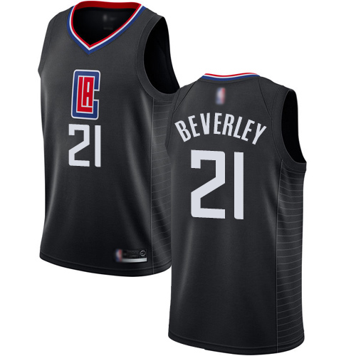 Authentic Men's Patrick Beverley Black Jersey - #21 Basketball Los Angeles Clippers Statement Edition