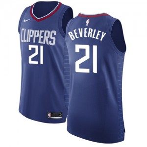 Authentic Men's Patrick Beverley Blue Jersey - #21 Basketball Los Angeles Clippers Icon Edition