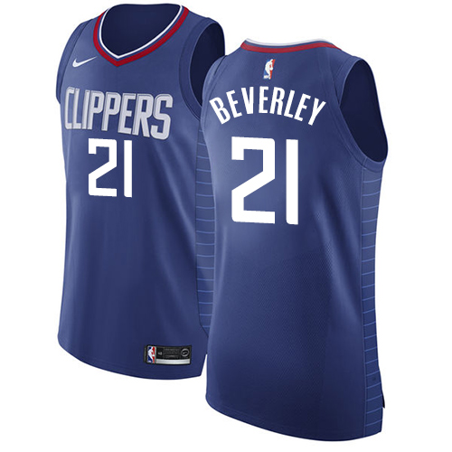 Authentic Women's Patrick Beverley Blue Jersey - #21 Basketball Los Angeles Clippers Icon Edition