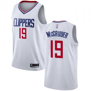 Authentic Women's Rodney McGruder White Jersey - #19 Basketball Los Angeles Clippers Association Edition