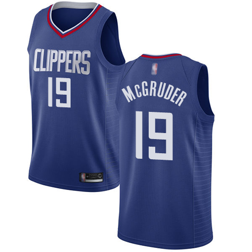 Swingman Men's Rodney McGruder Blue Jersey - #19 Basketball Los Angeles Clippers Icon Edition