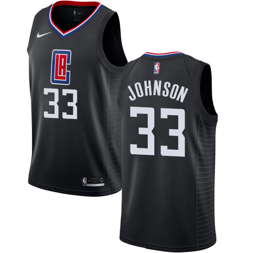 Swingman Men's Wesley Johnson Black Jersey - #33 Basketball Los Angeles Clippers Statement Edition