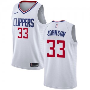 Swingman Youth Wesley Johnson White Jersey - #33 Basketball Los Angeles Clippers Association Edition